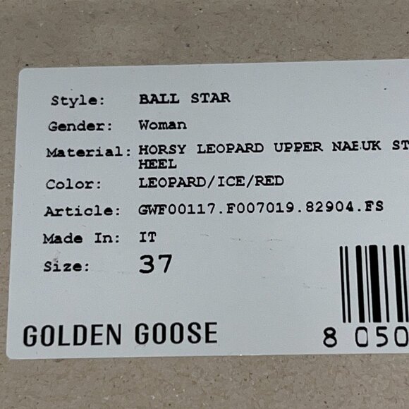 GOLDEN GOOSE LIMITED EDITION 486/600 LEOPARD PONY HAIR BALL STAR SNEAKERS NEW 37 - Picture 11 of 11